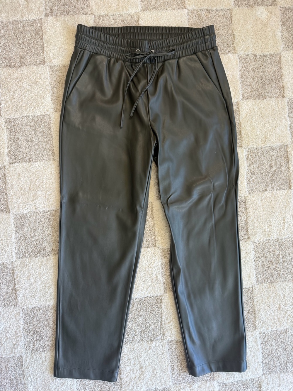 Vegan Leather Straight Leg Pants | Never Worn